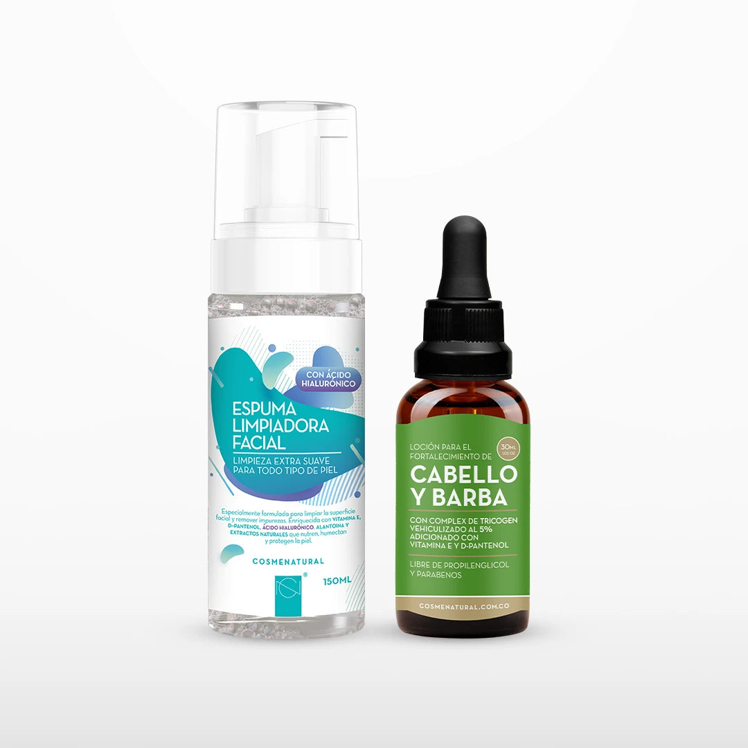 Kit: Espuma limpiadora + Tónico capilar x 30ml