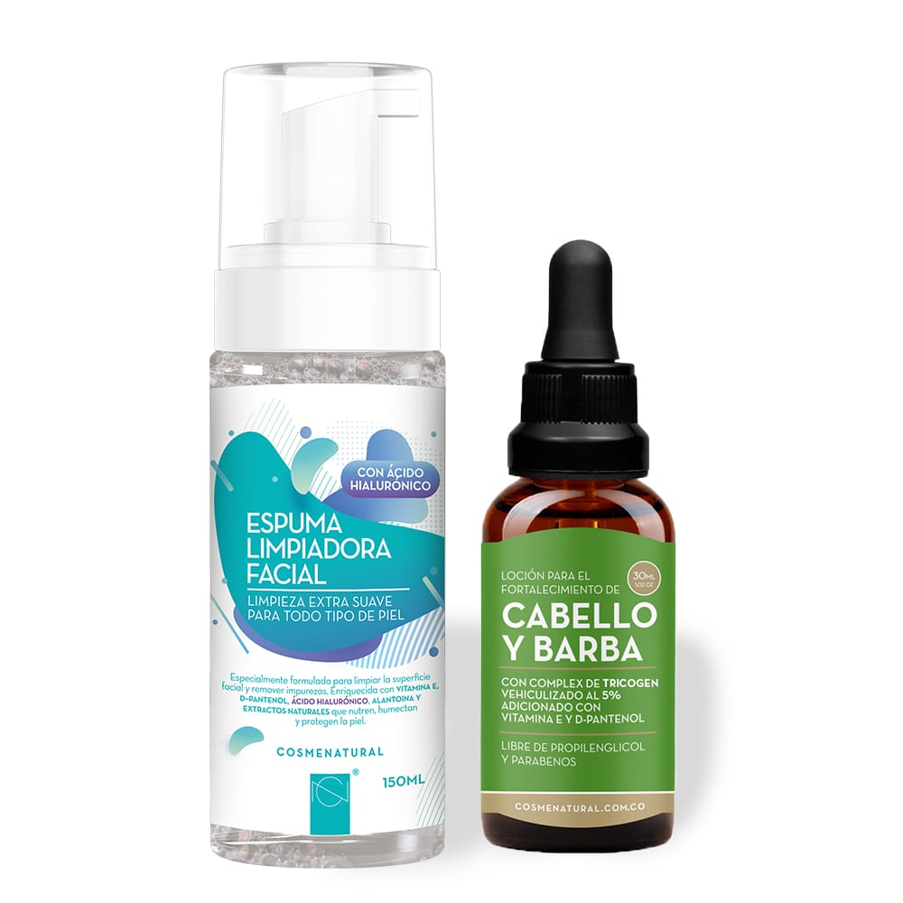 Kit: Espuma limpiadora + Tónico capilar x 30ml