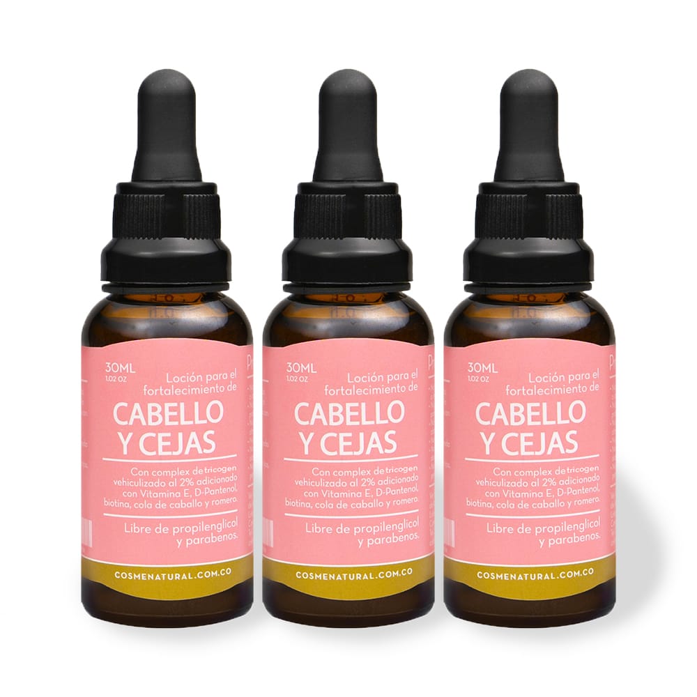 Promo: 3 Tónicos capilares cabello y cejas x 30ml